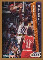 1992 Fleer #225 Karl Malone Basketball Card