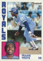 1984 Topps Nestle Hand Cut #155 Frank White Baseball Card