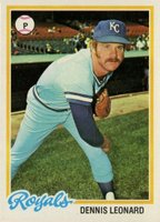 1978 Topps #665 Dennis Leonard Baseball Card