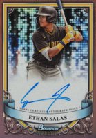 2024 Bowman Sterling Prospect Autographs #PAES Ethan Salas Rose Gold Refractor Baseball Card
