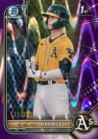 2022 Bowman Chrome Prospects #BCP89 Max Muncy Purple Raywave Refractor Baseball Card
