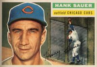 1956 Topps #41g Hank Sauer Gray Back Baseball Card