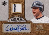 2009 Upper Deck Ballpark Collection Jersey Autograph #JA-DJ Derek Jeter Baseball Card