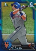 2016 Bowman Draft  #BDC92 Pete Alonso Chrome-Blue Refractor Baseball Card
