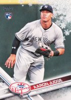 2017 Topps Holiday #99 Aaron Judge Metallic Snowflake Baseball Card