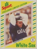 1982 Squirt #8 Carlton Fisk Baseball Card