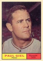 1961 Topps #374 Paul Giel Baseball Card