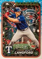 2024 Topps Holiday #H113 Wyatt Langford Variation Baseball Card