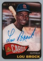 2017 Topps Clearly Authentic Rookie Reprint Autographs #LB Lou Brock Baseball Card