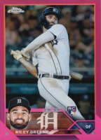 2023 Topps Chrome #182 Riley Greene Pink Refractor Baseball Card