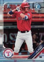 2019 Bowman Draft #BDC7 Josh Jung Chrome-With Helmet-Refractor Baseball Card