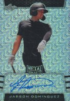 2019 Leaf Metal Draft Autographs #BAJD1 Jasson Dominguez Mojo Silver Baseball Card