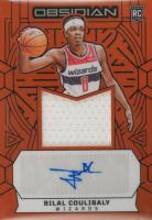 2023 Panini Obsidian #215 Bilal Coulibaly Jersey Autograph-Electric Etch Orange Flood Basketball Card