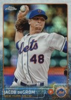 2015 Topps Chrome #183 Jacob DeGrom Prism Refractor Baseball Card
