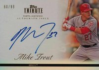 2012 Topps Tribute Autographs #MTR2 Mike Trout Baseball Card