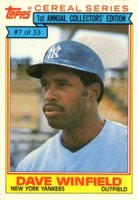 1984 Topps Cereal Series #7 Dave Winfield Baseball Card