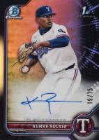 2022 Bowman Draft Chrome Draft Pick Autographs #CDAKR Kumar Rocker Black Refractor Baseball Card