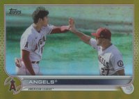 2022 Topps #159 Los Angeles Angels Gold Foil Baseball Card