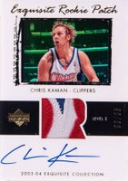 2003 Upper Deck Exquisite Collection #72 Chris Kaman Autograph Patch-Gold Basketball Card