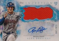 2017 Topps Inception Autograph Relic #IAPABR Alex Bregman Baseball Card