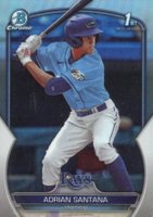 2023 Bowman Draft #BDC130 Adrian Santana Chrome-Refractor Baseball Card