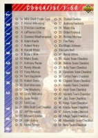 1992 Upper Deck #90 Checklist 1-90 Michael Jordan Basketball Card