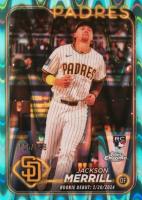 2024 Topps Chrome Update #USC57 Jackson Merrill Aqua Raywave Baseball Card