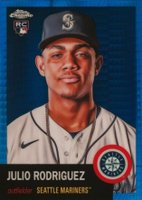 2022 Topps Chrome Platinum Anniversary #171 Julio Rodriguez Blue Prism Refractor Baseball Card