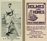 1916 Holmes for Homes Bread #146 Ed. Roush Baseball Card
