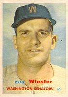 1957 Topps #126 Bob Wiesler Baseball Card