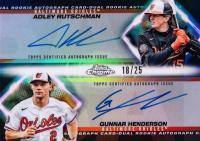 2023 Topps Chrome Dual Rookie Autographs #DRARH Adley Rutschman/Gunnar Henderson Baseball Card