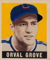 1948 Leaf #66 Orval Grove Short Print Baseball Card