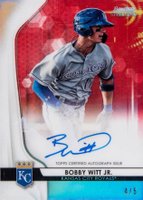 2020 Bowman Sterling Prospect Autographs #BWJ Bobby Witt Jr. Red Refractor Baseball Card