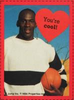 1991 Cleo Michael Jordan Valentines # You're Cool Red Border-Hand Cut Basketball Card