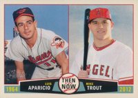 2013 Topps Heritage Then and Now #TN-AT Luis Aparicio/Mike Trout Baseball Card