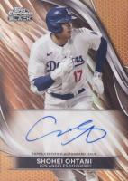 2024 Topps Chrome Black Autographs #SO Shohei Ohtani Orange Refractor Baseball Card