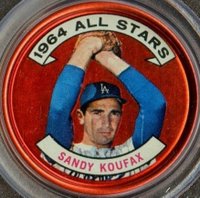 1964 Topps Coins #159 Sandy Koufax Baseball Card