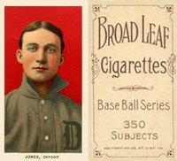 1909 White Borders Broadleaf 350  #239 Davy Jones Detroit Baseball Card