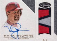 2016 Topps Dynasty Autograph Patches #APMM7 Mark McGwire Parallel /5 Baseball Card