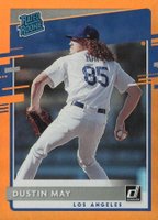 2020 Panini Donruss Optic #32 Dustin May Orange Baseball Card