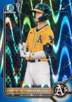 2022 Bowman Chrome Prospects #BCP89 Max Muncy Blue Raywave Refractor Baseball Card