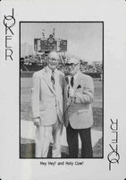 1985 Chicago Cubs Playing Card # Harry Caray/Jack Brickhouse Joker Baseball Card