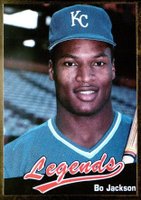 1990 Legends Magazine Insert-Hand Cut #3 Bo Jackson Baseball Card