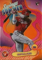 2024 Topps Pristine Swings of Summer #SS1 Elly de La Cruz Orange Refractor Baseball Card