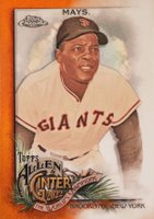 2022 Topps Allen & Ginter Chrome #64 Willie Mays Orange Refractor Baseball Card