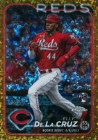 2024 Topps Chrome Update #USC150 Elly de La Cruz Gold Mini Diamond Refractor Baseball Card