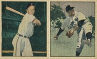 1951 Berk Ross #3-1/3-3 Kiner/Reynolds Panel Baseball Card