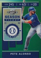 2020 Panini Chronicles Contenders Optic #23 Pete Alonso Green Baseball Card