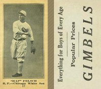 1916 Gimbels #57 Hap Felsch Baseball Card