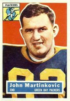 1956 Topps #91 John Martinkovic Football Card
